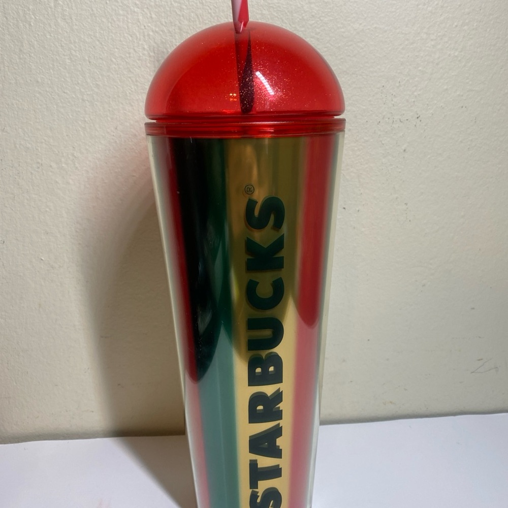 Starbucks Festive Red and Gold Holiday Tumbler 2024